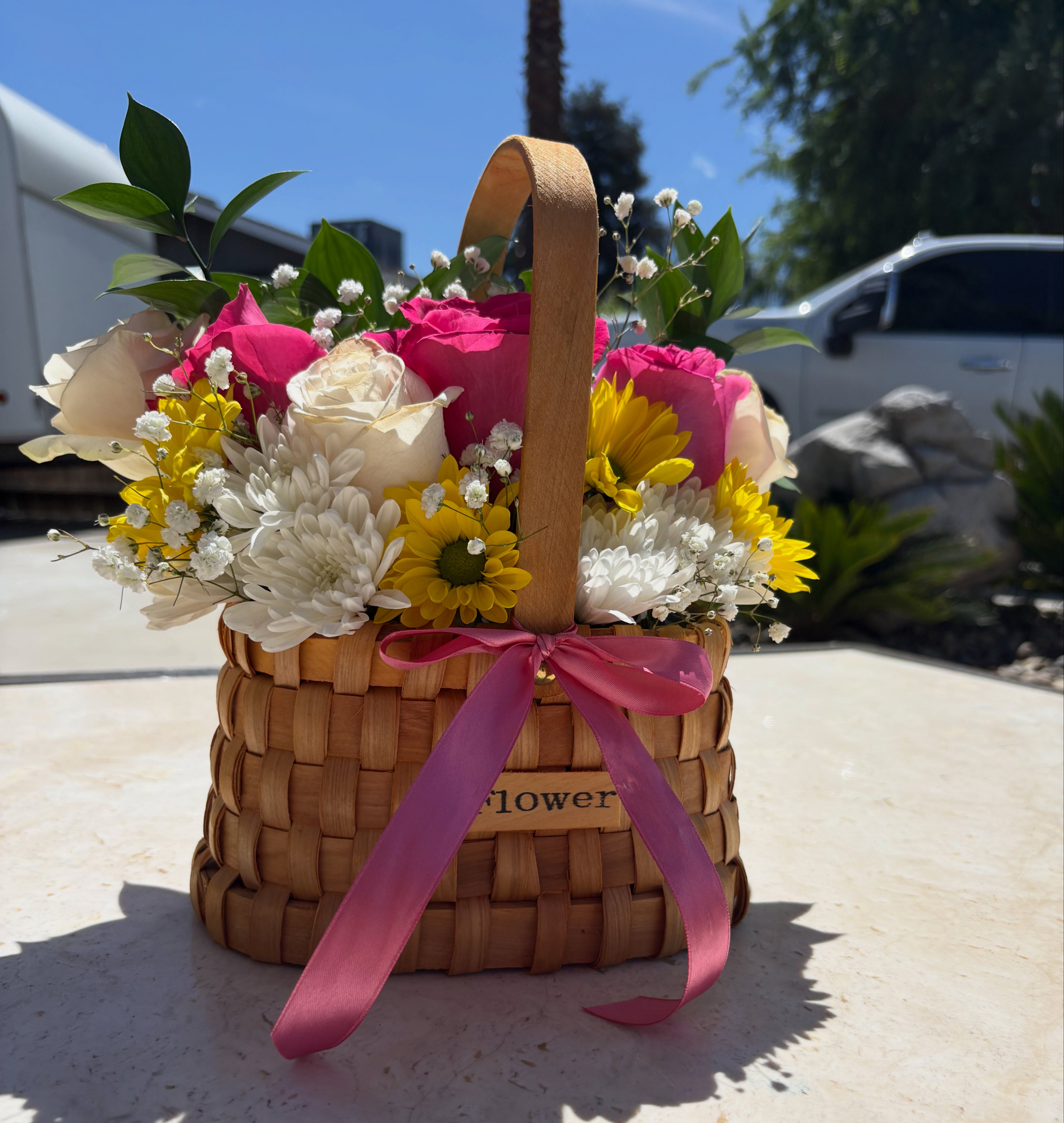 Garden Bliss Flower Basket